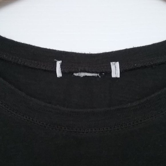 Long Sleeve T- Shirt Black/Cream Peace & Love Size S - Picture 5 of 9